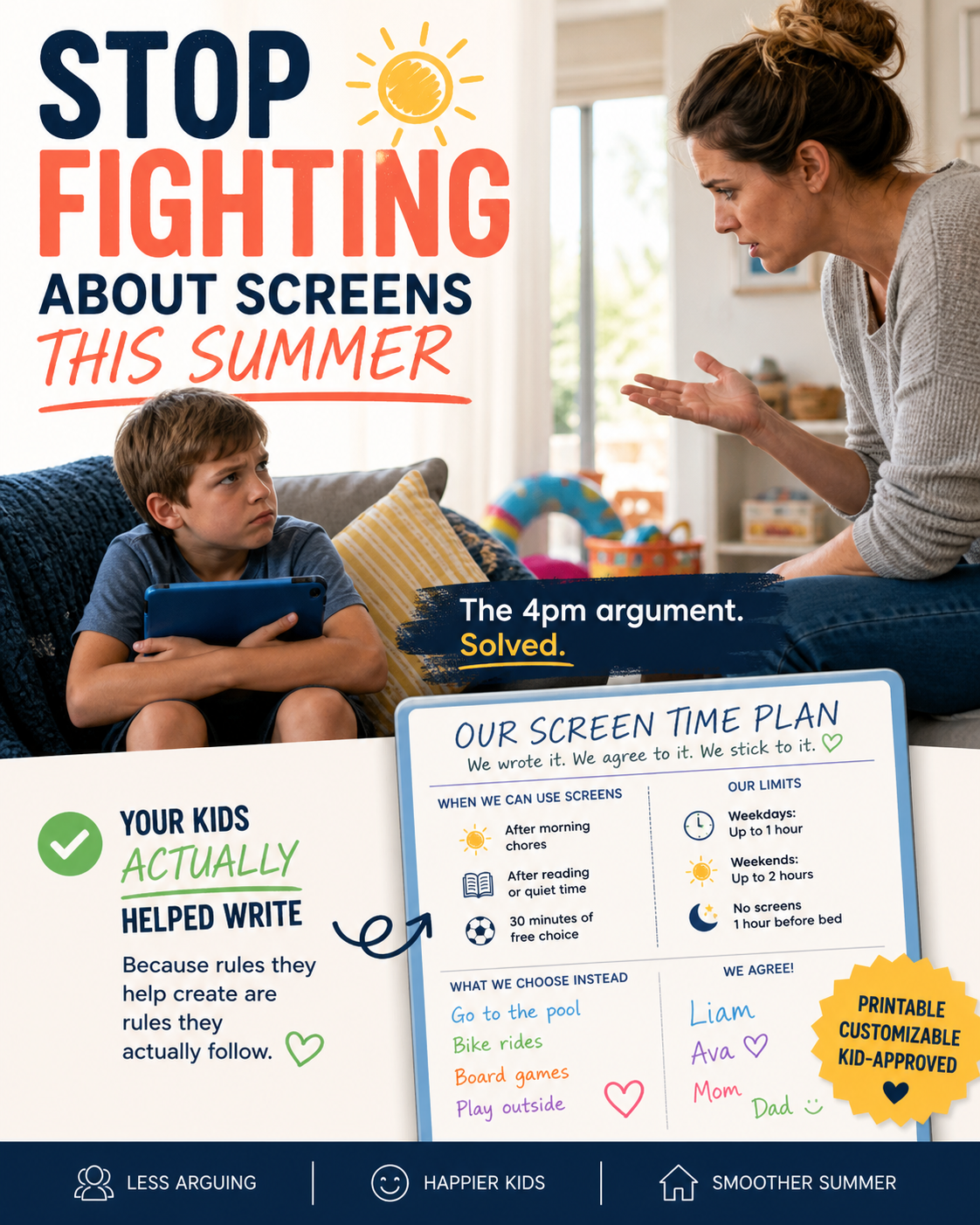 Stop Fighting About Screens This Summer. The Family Screen Time Contract Kit.